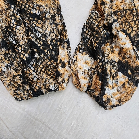 Free People size SP snake combo print sheer fabric lightweight - Picture 7 of 14